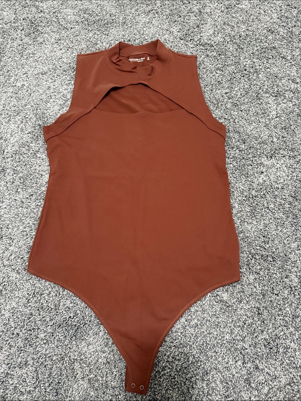 Abercrombie & Fitch Soft A&F Collection Crewneck in Rust Brown